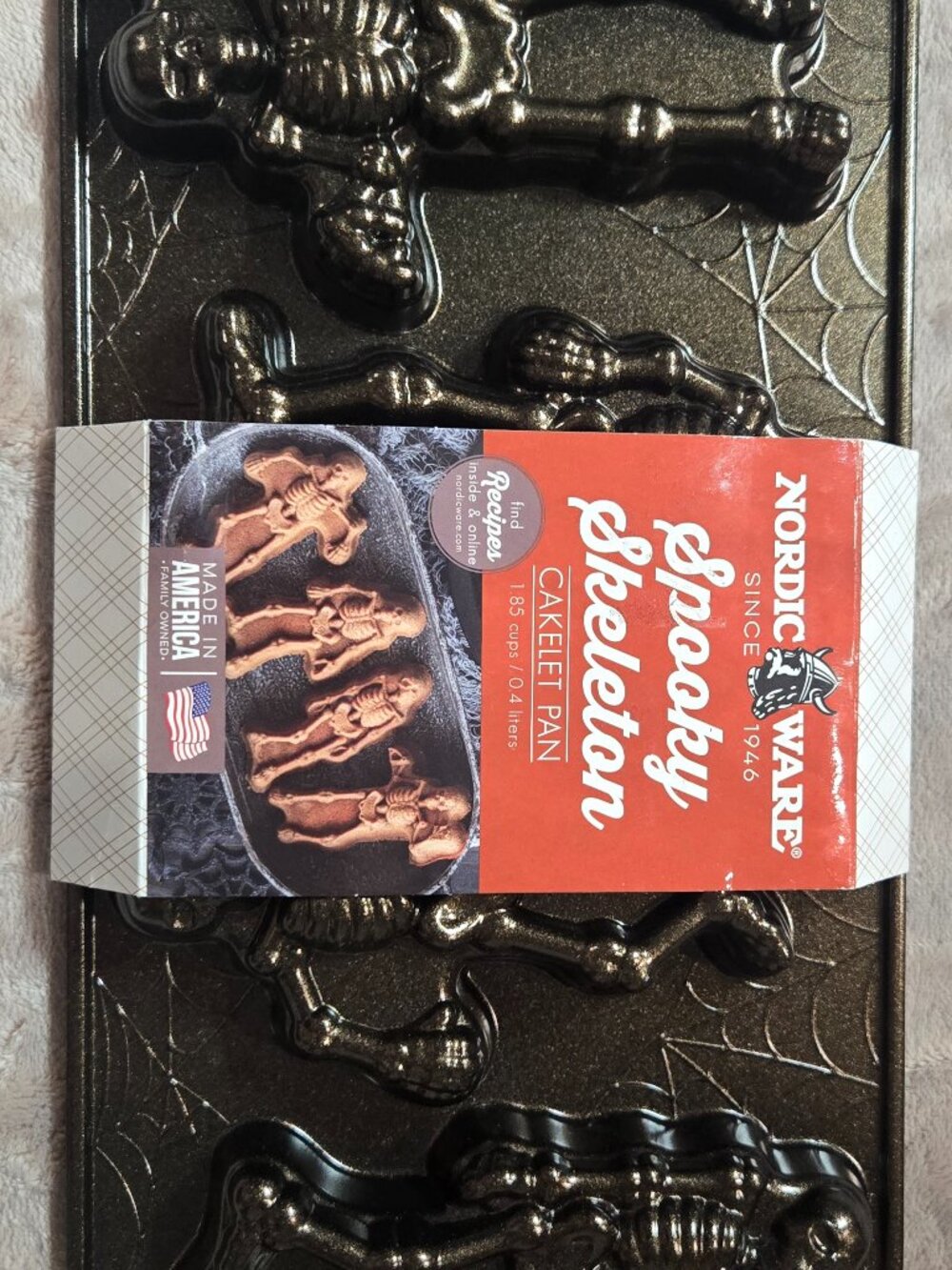 Nordic Ware Halloween Spooky Skeleton Cakelet Pan